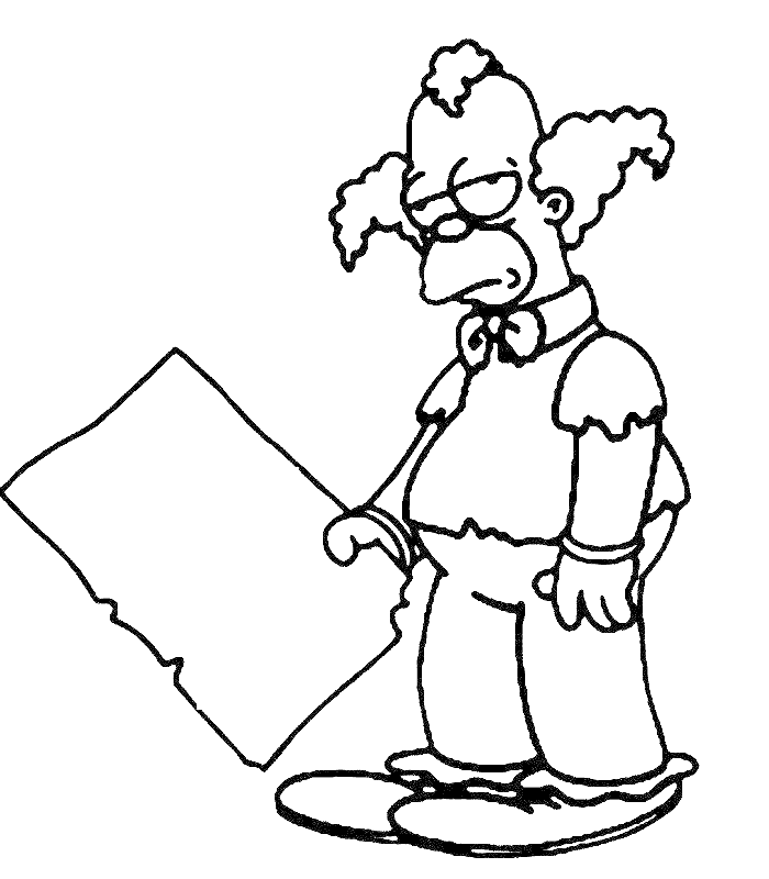 coloriage simpson le clown